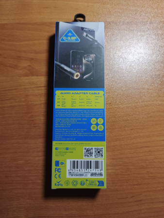 Кабель Музыкальный Алюминиевый Remax Type-C на AUX 3.5mmF