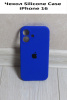 Силиконовый чехол для iPhone 16 с закрытой камерой индиго