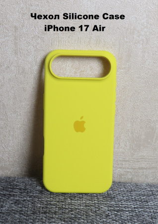 Силиконовый чехол для iPhone 17 Air с открытой камерой Желтый