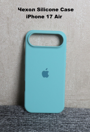 Силиконовый чехол для iPhone 17 Air с открытой камерой Мятный