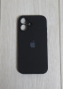 Силиконовый чехол для iPhone 16 Plus с закрытой камерой Черный