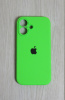 Силиконовый чехол для iPhone 16 с закрытой камерой Салатовый