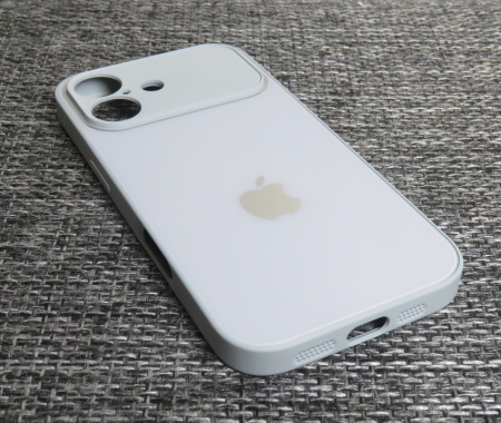 Чехлы стеклянные для  iPhone 17 Светло-голубой