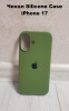 Силиконовый чехол для iPhone 17 с открытой камерой хаки