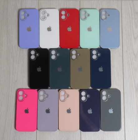 Чехлы стеклянные для iPhone 16 лаванда