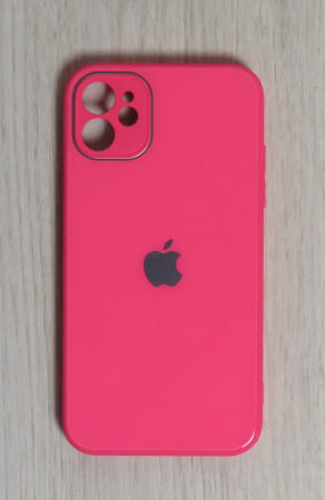 Чехлы стеклянные для iPhone 11 розовый