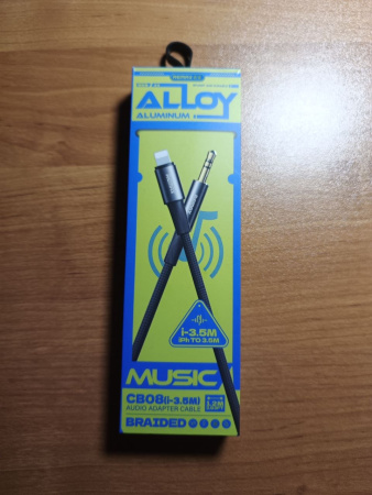 Кабель Музыкальный Алюминиевый Remax Lightning на AUX 3.5mm