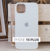 Силиконовый чехол для iPhone 15 Plus с открытой камерой Белый