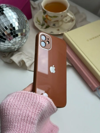 Чехлы стеклянные для iPhone 11 Коричневый
