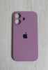 Силиконовый чехол для iPhone 16 с закрытой камерой светло-фиолетовый