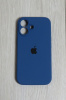 Силиконовый чехол для iPhone 16 с закрытой камерой деним