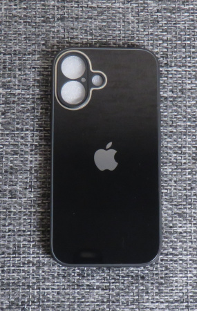 Чехлы стеклянные для iPhone 16 Черный
