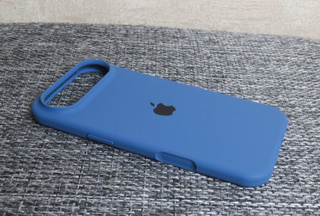 Силиконовый чехол для iPhone 17 Air с открытой камерой деним