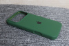 Силиконовый чехол для iPhone 17 Pro с открытой камерой т-зеленый