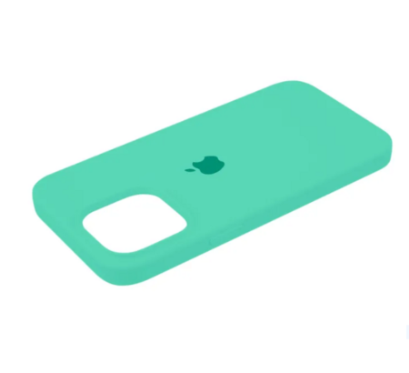 Силиконовый чехол для iPhone 16 Pro с открытой камерой Мятный