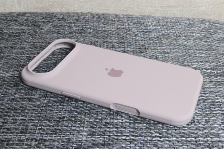 Силиконовый чехол для iPhone 17 Air с открытой камерой серофиолетовый