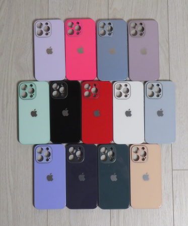 Чехлы стеклянные для iPhone 13 Pro Сиреневый