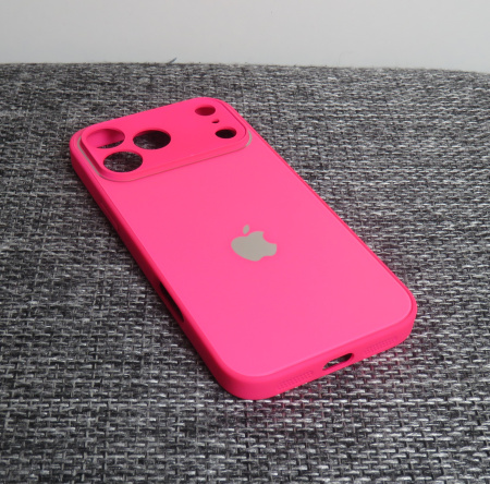 Чехлы стеклянные для iPhone 17 Pro розовый