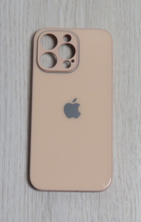 Чехлы стеклянные для iPhone 16 Pro пудровый