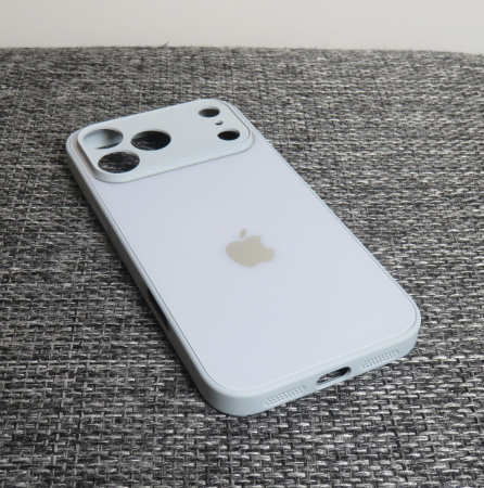 Чехлы стеклянные для iPhone 17 Pro Max Светло-голубой