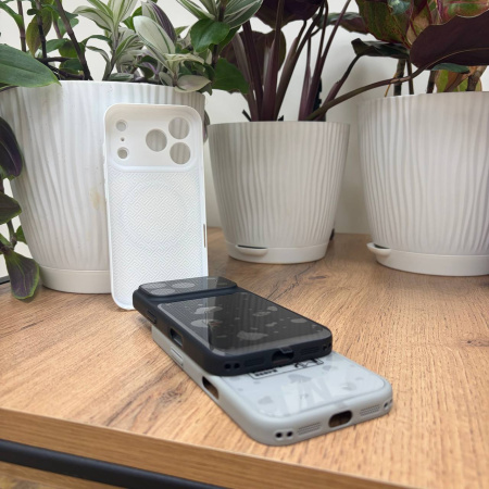 Чехол из закаленного стекла с MagSafe iPhone 17 Pro Темно-синий