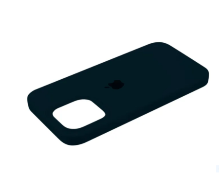 Силиконовый чехол для iPhone 16 Pro Max с открытой камерой т-синий