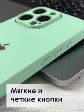 Чехлы стеклянные для iPhone 15 Pro Мятный