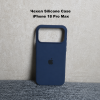 Силиконовый чехол с открытой камерой iPhone 18 Pro Max Тёмно-синий