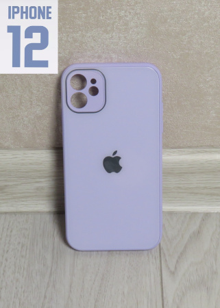 Чехлы стеклянные для iPhone 12 Сиреневый
