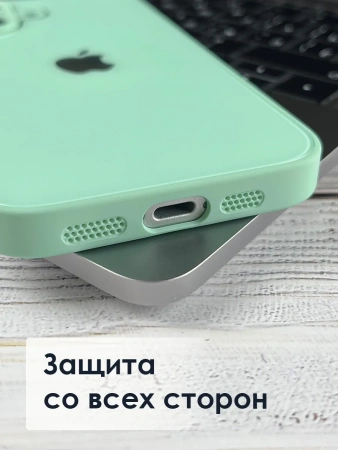 Чехлы стеклянные для iPhone 16 Мятный