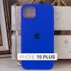 Силиконовый чехол для iPhone 15 Plus с открытой камерой индиго
