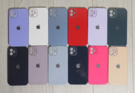 Чехлы стеклянные для iPhone 12 Темно-фиолетовый