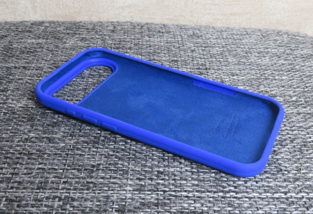 Силиконовый чехол для iPhone 17 Air с открытой камерой индиго