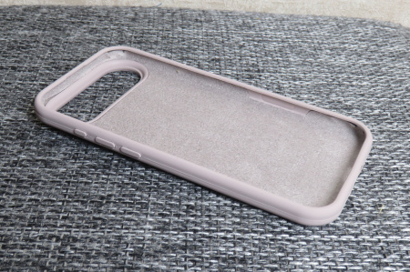 Силиконовый чехол для iPhone 17 Air с открытой камерой серофиолетовый