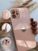 Чехлы стеклянные для iPhone 12 пудровый