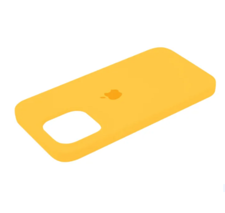 Силиконовый чехол для iPhone 16 Pro Max с открытой камерой Желтый
