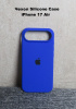 Силиконовый чехол для iPhone 17 Air с открытой камерой индиго