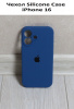 Силиконовый чехол для iPhone 16 с закрытой камерой деним