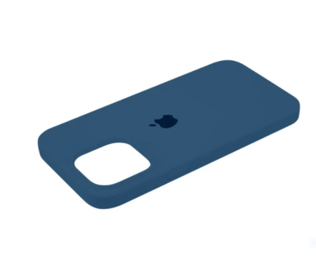 Силиконовый чехол для iPhone 16 Pro с открытой камерой деним