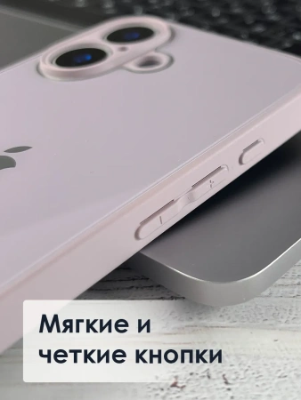 Чехлы стеклянные для iPhone 16 Кофейный
