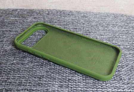 Силиконовый чехол для iPhone 17 Air с открытой камерой хаки